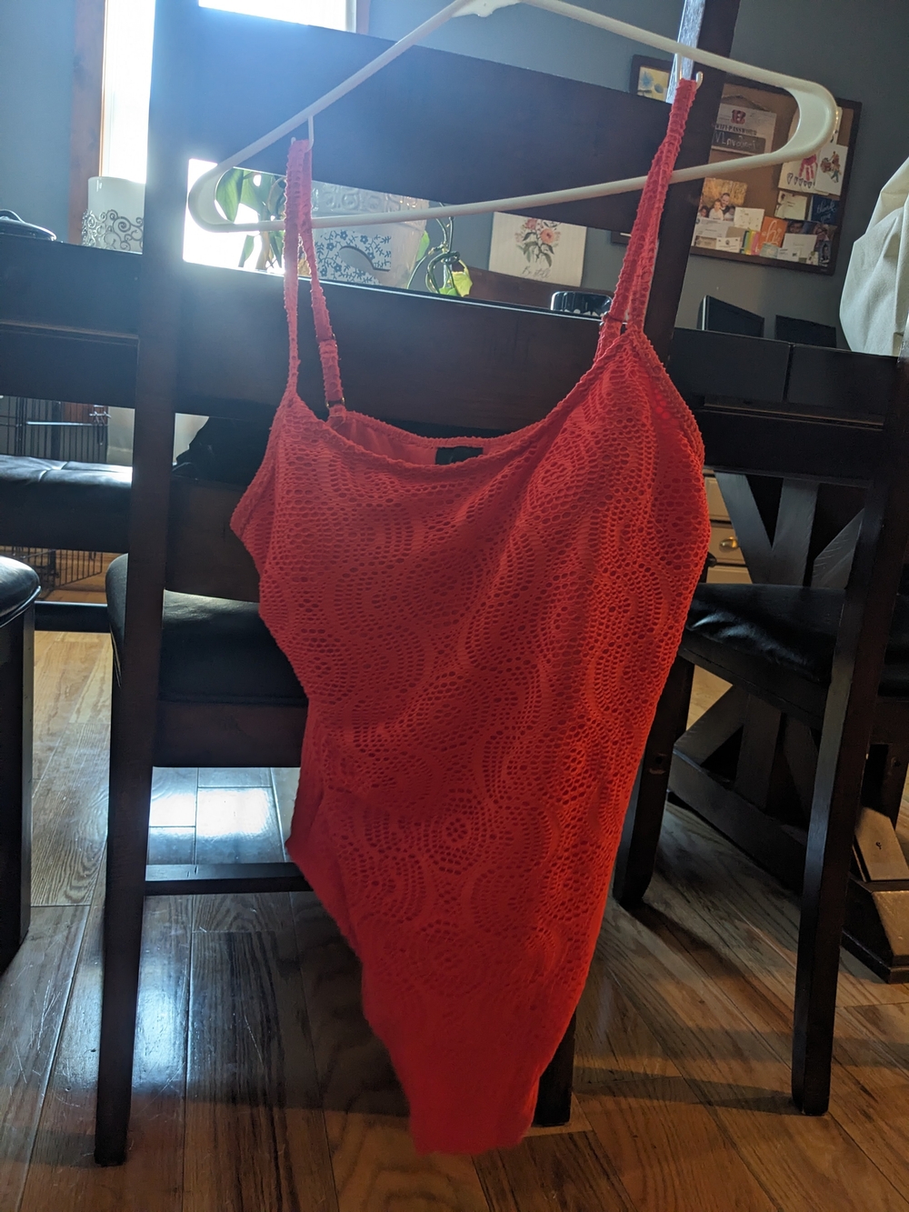Catalina Red Crochet One-Piece Swimsuit